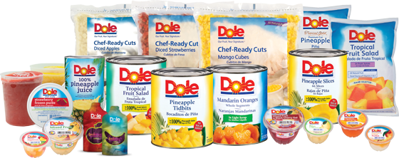 Canned Fruit Canned Juice Dole Jaya® 4 Oz - Dole Tropical Fruit Salad In Fruit Juice - 81 Oz. (560x222), Png Download