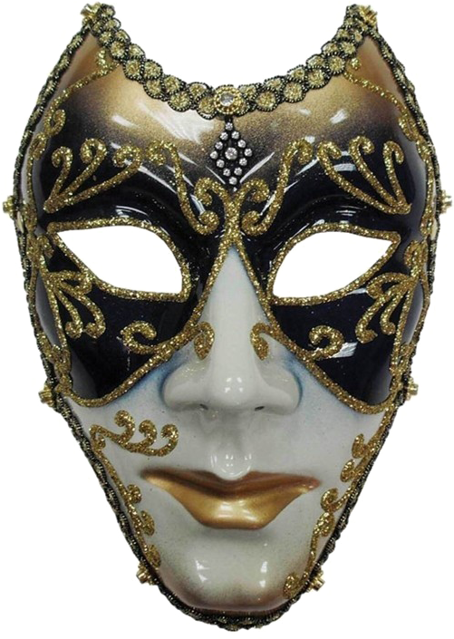 Venetian Mask Png Image - Masquerade Full Face Masks (500x793), Png Download