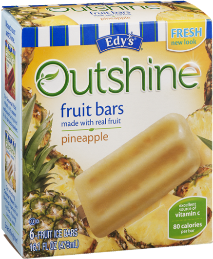 Edys Outshine Fruit Bars, Seasonal Picks, Raspberry (600x600), Png Download