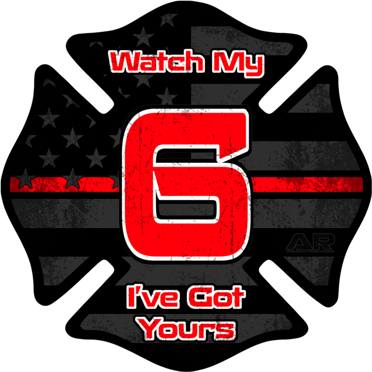 "got Your 6" Firefighter Decal - Deforest Windsor Fire & Ems (800x800), Png Download