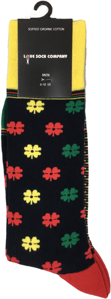 Men's Navy Dress Socks Lucky Clover - Christmas Stocking (900x1200), Png Download