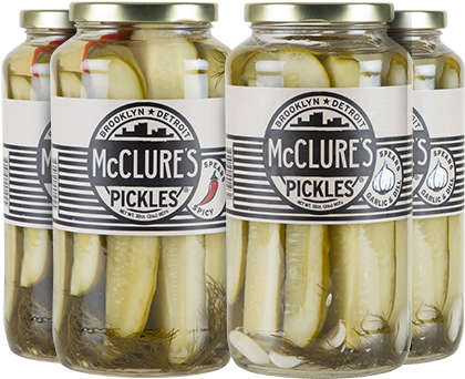 12pk / 6 Units Each Spicy Spears - Mcclure's Spicy Pickles 32 Oz (550x381), Png Download