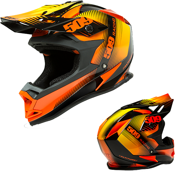 509 2015 Altitude - 509 Altitude Helmet Orange (640x640), Png Download