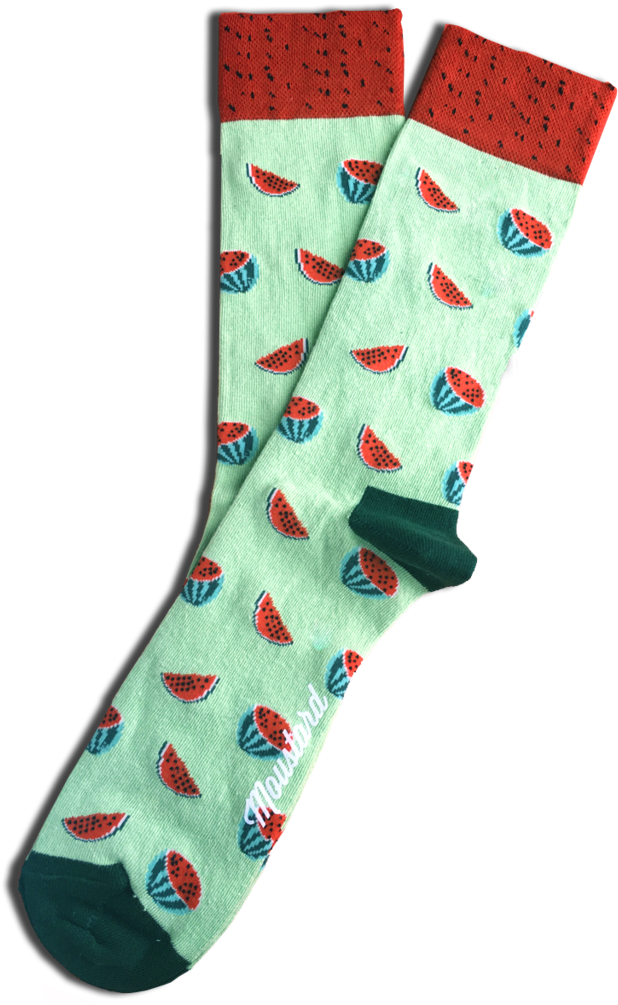 Moustard London - Watermelon Socks - Sock (725x1024), Png Download