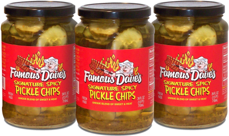 More - Famous Dave's Signature Spicy Pickle Spears - 24 Oz (500x500), Png Download