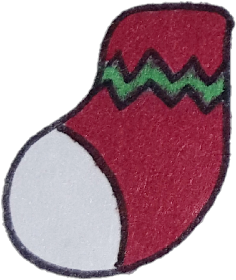 🐾left Sock🐾 Christmas Socks Frenchie Happy Advent - Advent (1024x1024), Png Download