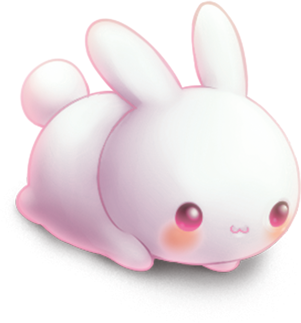 Download Cute Cartoon 3d Rabbit Decoration Png - Domestic Rabbit PNG Image  with No Background 