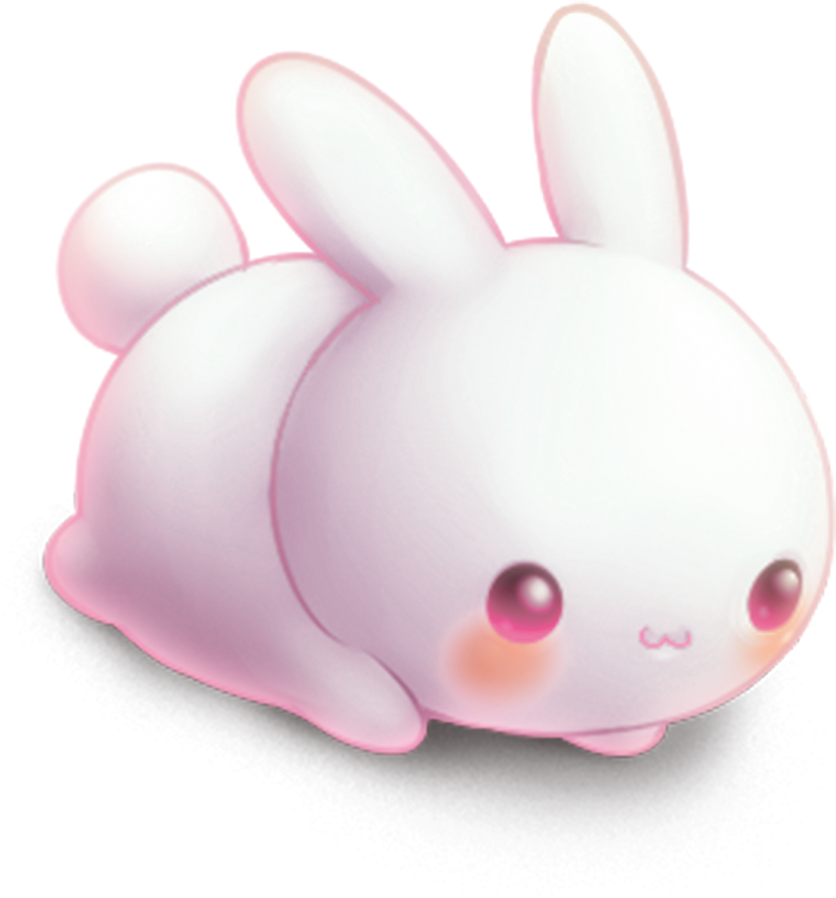 Cute Cartoon 3d Rabbit Decoration Png - Domestic Rabbit (3770x3215), Png Download