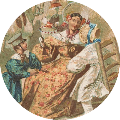 Cute Cutouts And Tags From The Above Fashion Plates, - Decoupage Victorian Cutouts (400x400), Png Download