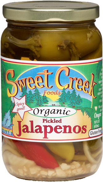 We - Pickled Jalapenos | Organic | 16 Oz | Sweet Creek Foods (600x600), Png Download