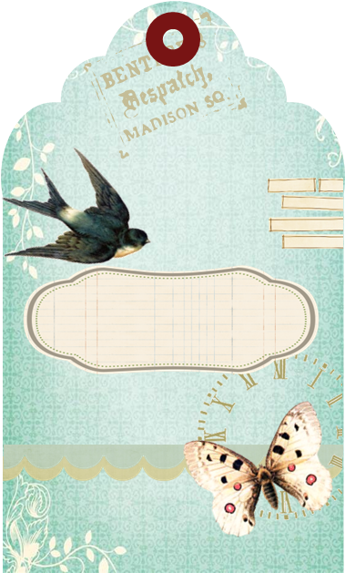 Tlotp Vintagetags Blank - Beautiful Vintage Swallow Canvas Tote - Hobo Sling (421x742), Png Download