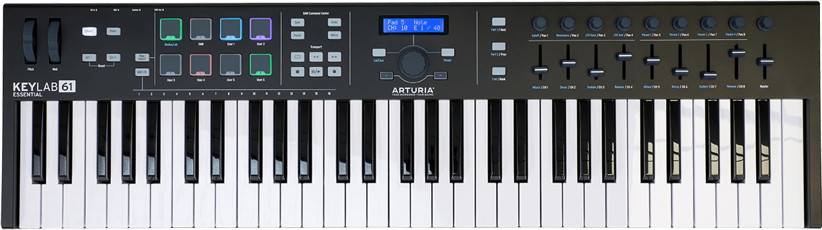 Keyboard That Puts Everything You Need At Your Fingertips - Arturia Keylab Essential 61 (1320x626), Png Download