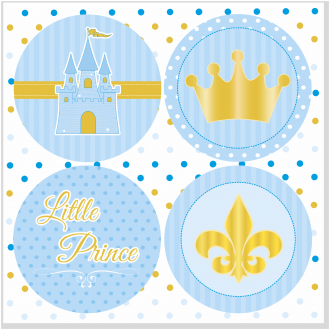 Cartela Adesiva Coroa Azul - Blue (328x486), Png Download