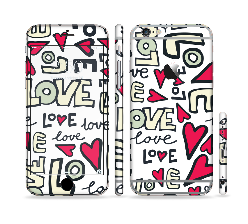 The Love And Hearts Doodle Pattern Sectioned Skin Series - Afectividad Y Sexualidad [book] (852x771), Png Download