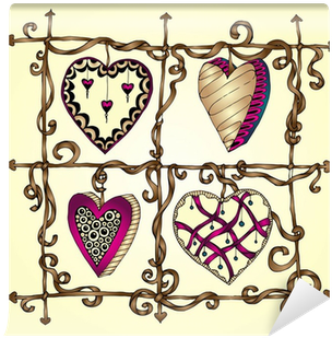 Heart Doodle Coloring Pages (400x400), Png Download