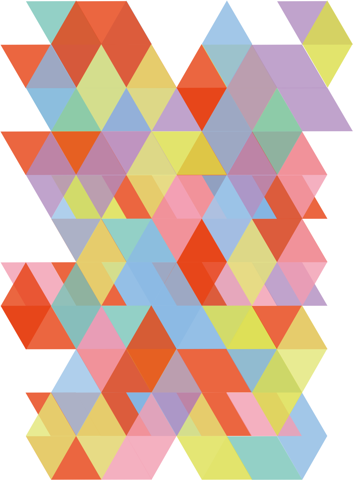 Colour & Shape Experimentation - Triangle (1240x1754), Png Download