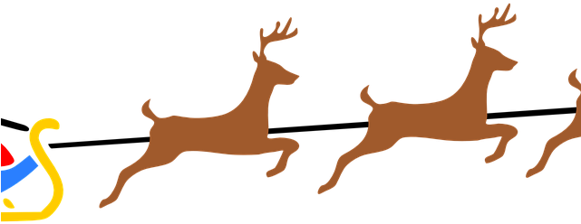 Sleigh Clipart Santa's Slay - Merry Christmas Pillow Case (640x480), Png Download