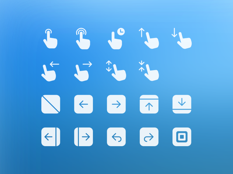 Gesture And Transition Icons - 進 研 ゼミ 中 1 (800x600), Png Download