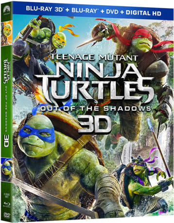 Hollywood Teenage Mutant Ninja Turtles - Teenage Mutant Ninja Turtles Out Of The Shadows 3d (400x497), Png Download