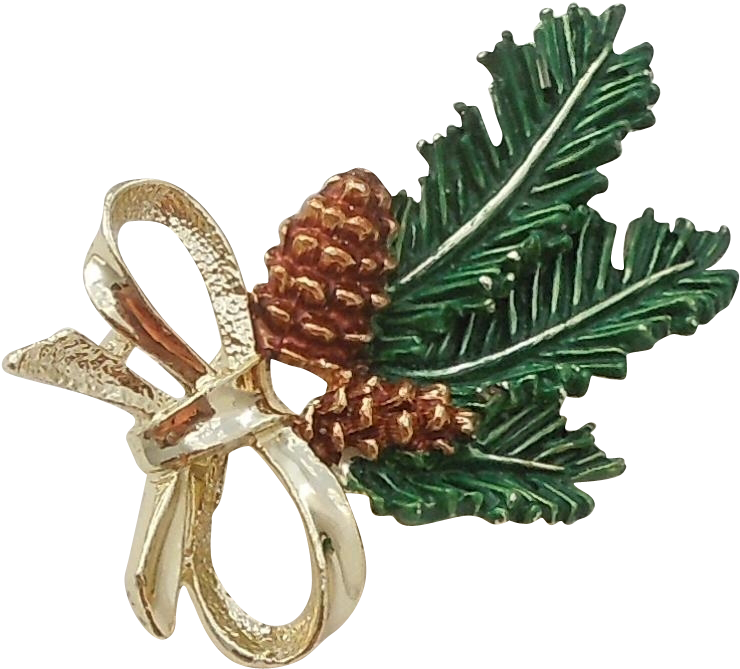 Gerry's Vintage Christmas Pine Bough And Pine Cones - Vintage Christmas Images Png (739x739), Png Download