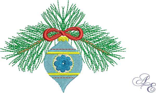 A Lovely Ornament With A Flower At The Center Hanging - Pine (722x361), Png Download