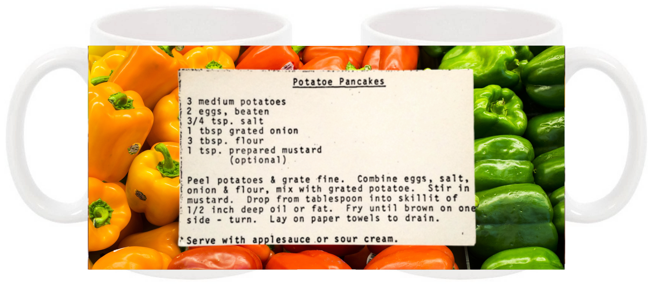 Potatoe Pancakes Recipe Mug - Recipe (675x675), Png Download