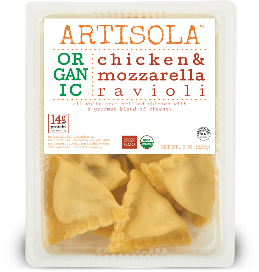 Organic Chicken & Mozzarella Ravioli - Food (1000x1000), Png Download