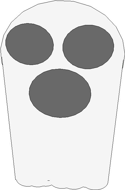 Spooky Ghost - Spookyghost (451x683), Png Download