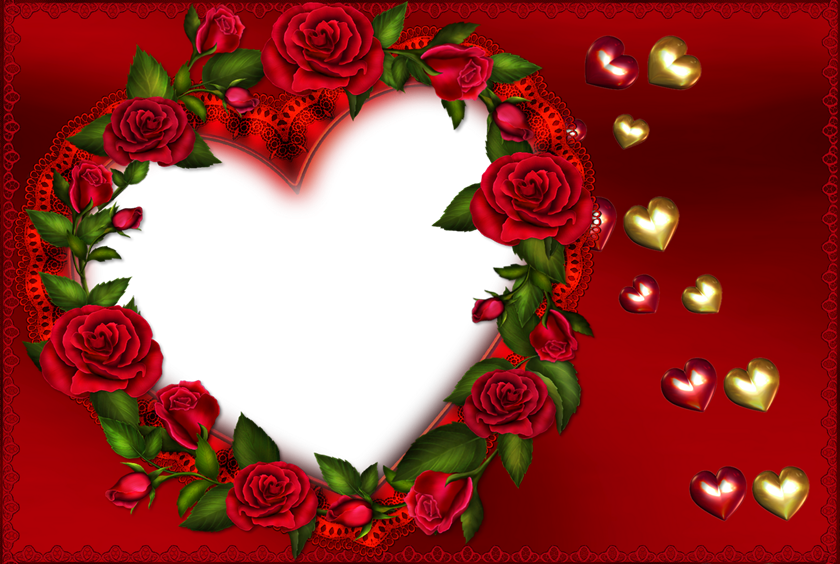 Moldura Para Fotos - Love Frames For Photoshop (840x564), Png Download