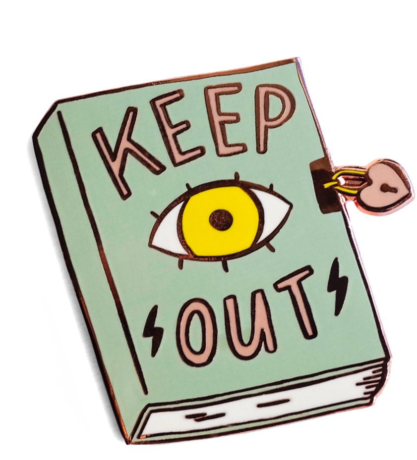 Keep Out Pin - Keep Out Diary (1493x1493), Png Download
