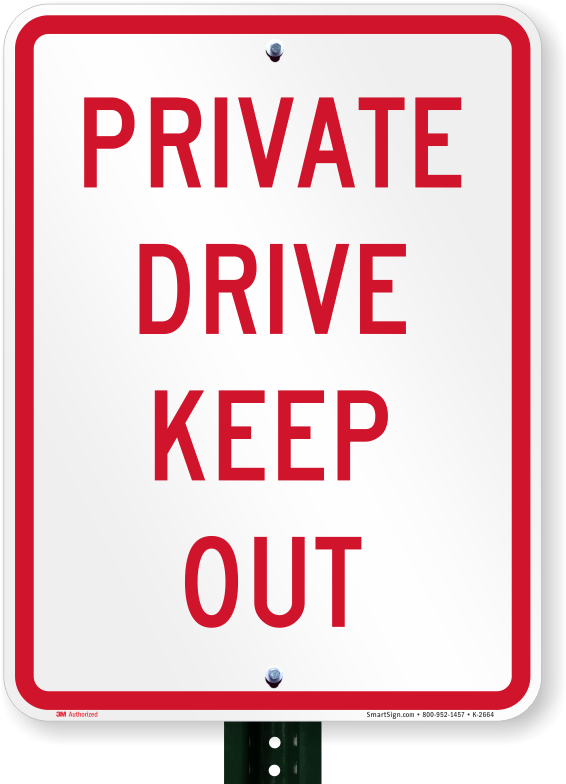 Private Drive Keep Out Sign - No Parking Private Driveway (800x800), Png Download