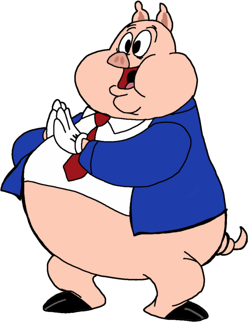 Porky-pig - New Looney Tunes Porky (884x1110), Png Download