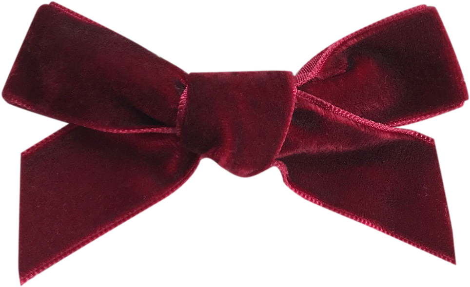 Image Of Ruby French Velvet Bow Clip - Velvet Bow Png (1500x1500), Png Download