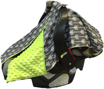 Bayb Brand Car Seat Canopy - Bayb Brand Car Seat Canopy - Grey Arrows W/ Green (480x360), Png Download
