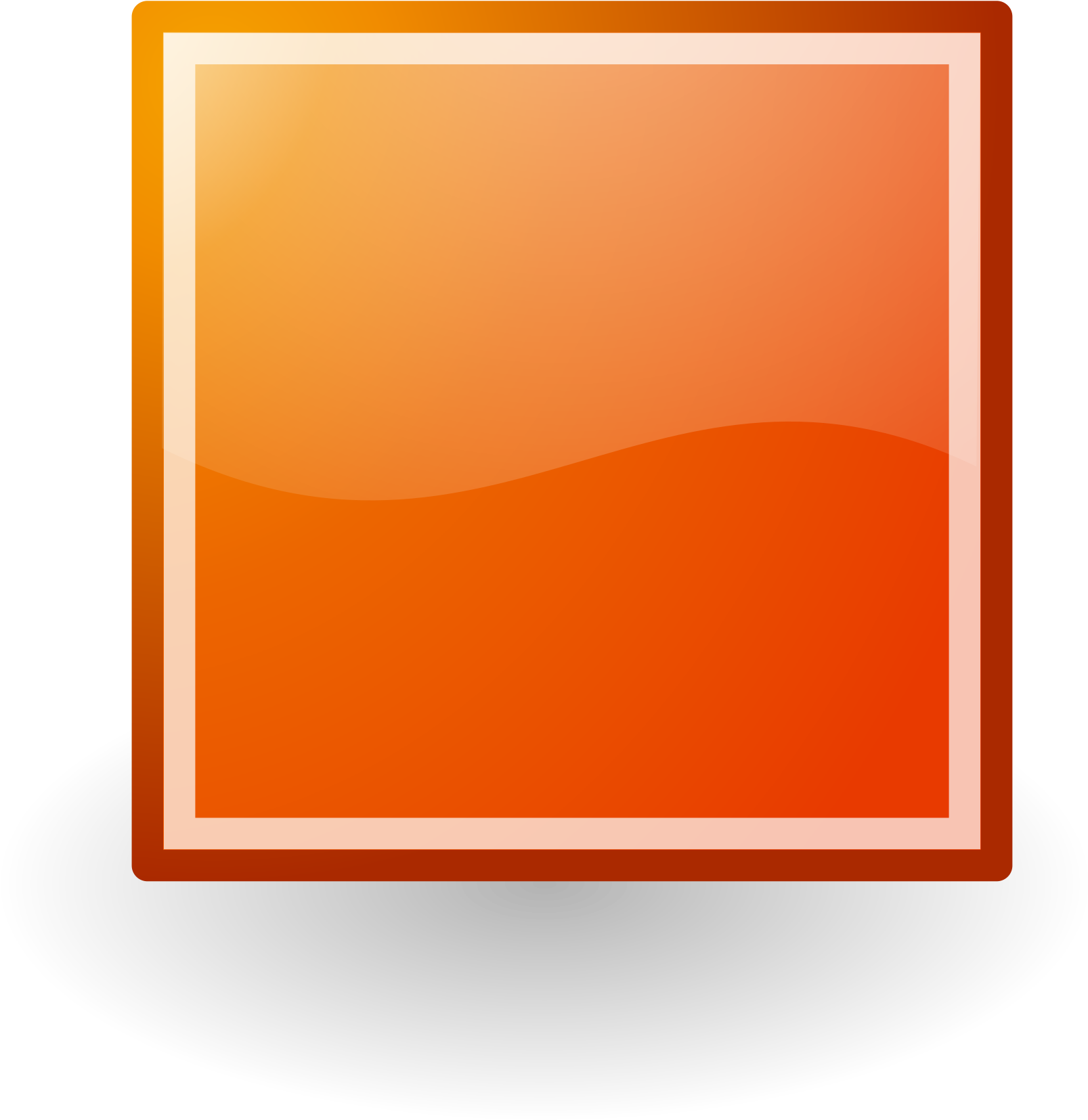 This Free Icons Png Design Of Stop Orange Button Tango (2360x2400), Png Download