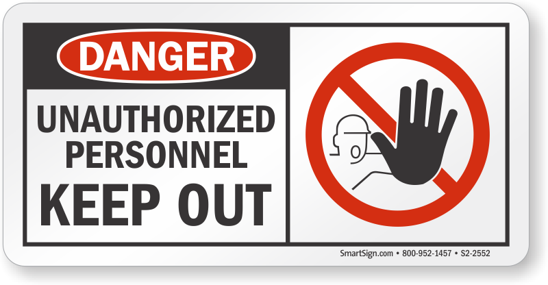 Unauthorized Personnel Keep Out Osha Danger Sign - Smartsign 3m High Intensity Grade Reflective Sign, (800x416), Png Download