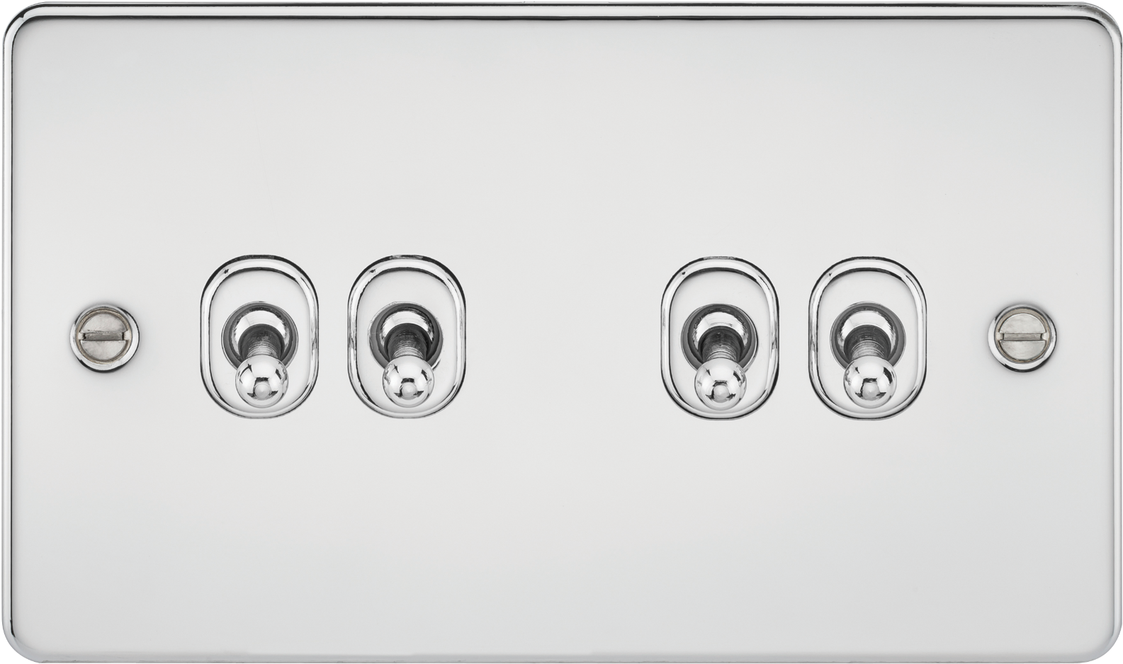 Flat Plate 10a 4g 2 Way Toggle Switch - Knightsbridge - 4 Gang 2 Way Toggle Light Switch - (1600x1600), Png Download