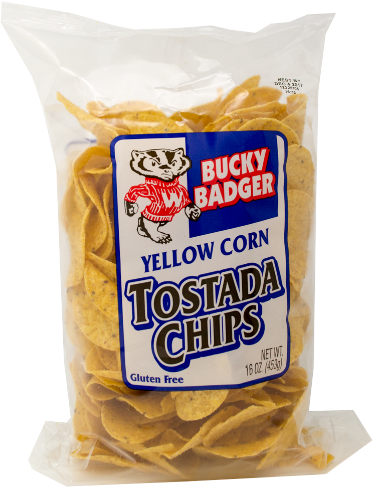 Bucky Badger Yellow Tostada Chips - Bucky Badger (1000x1000), Png Download