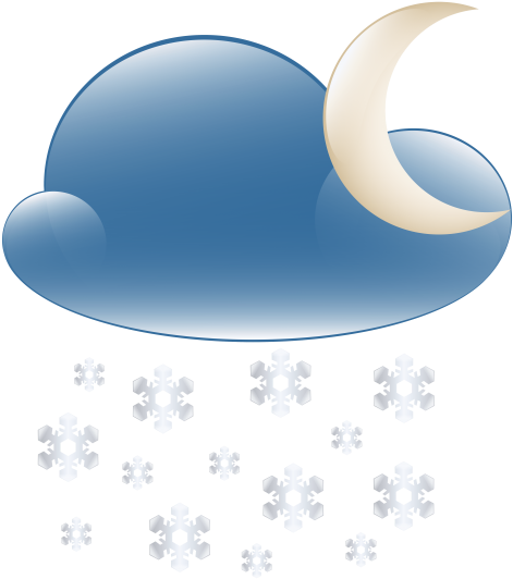 Free Png Snowy Cloud Night Weather Icon Png Images - Portable Network Graphics (480x543), Png Download