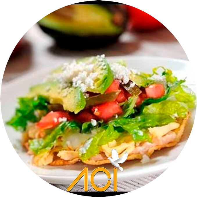 Tostada De Pollo - Tostadas De Pollo Png (720x721), Png Download