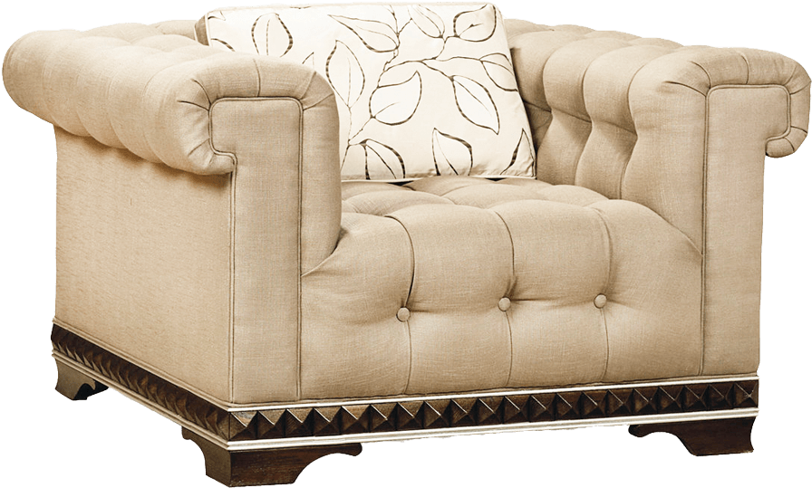 Armchair Vintage Sideview Png - Couch (957x957), Png Download