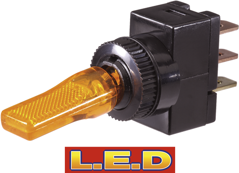 12 Volt Starter Switch With Red L.e.d (500x500), Png Download