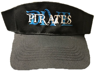 Black Visa Embroidered With Dive Pirates Logo In White - Logo (400x300), Png Download