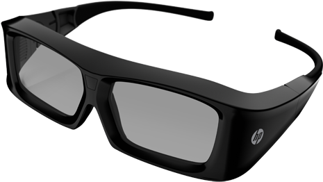 Hp 3d Active Shutter Glasses - Shutter 3d Glasses (573x430), Png Download