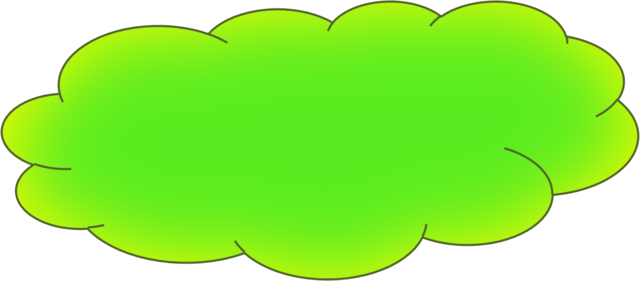 Green Cloud (640x281), Png Download
