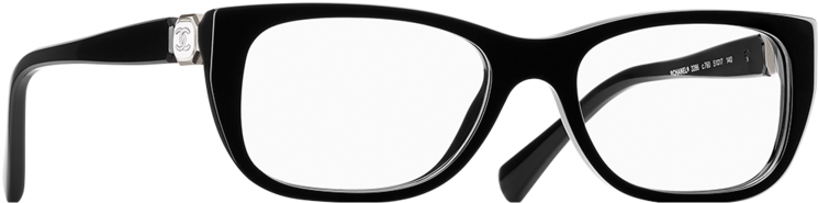 Rectangular Acetate Eyeglasses - Monochrome (846x1080), Png Download