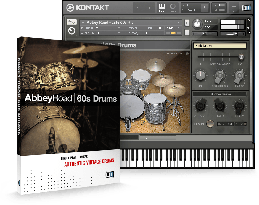 Abbeyroad60sdrums - Native Instruments Abbey Road 60s Drums (875x694), Png Download