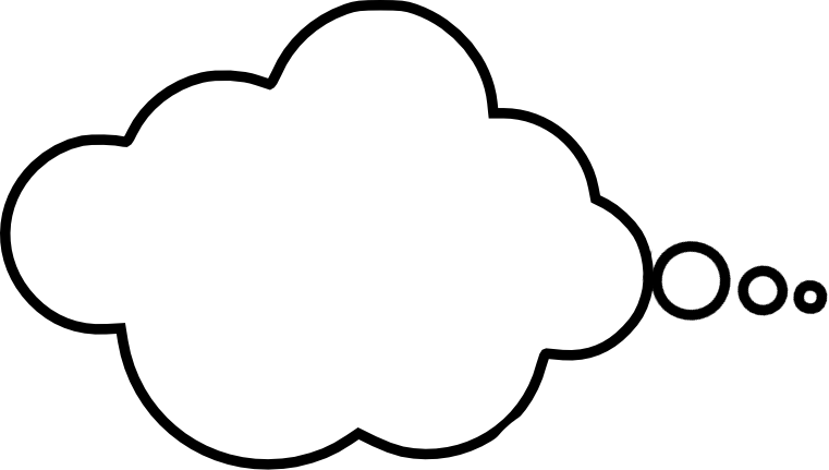 I Can Feel & Hear - Thought Bubble From Right (761x431), Png Download