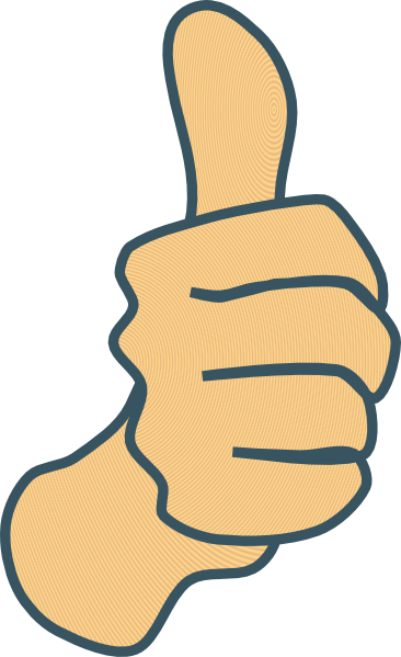 Vector Black And White Stock Thumbs Up Modified With - Thumbs Up Clipart (366x599), Png Download