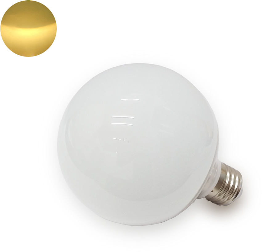 E27 10w Led Light Bulb Warm White - Foco Blanco Globo (1000x1000), Png Download
